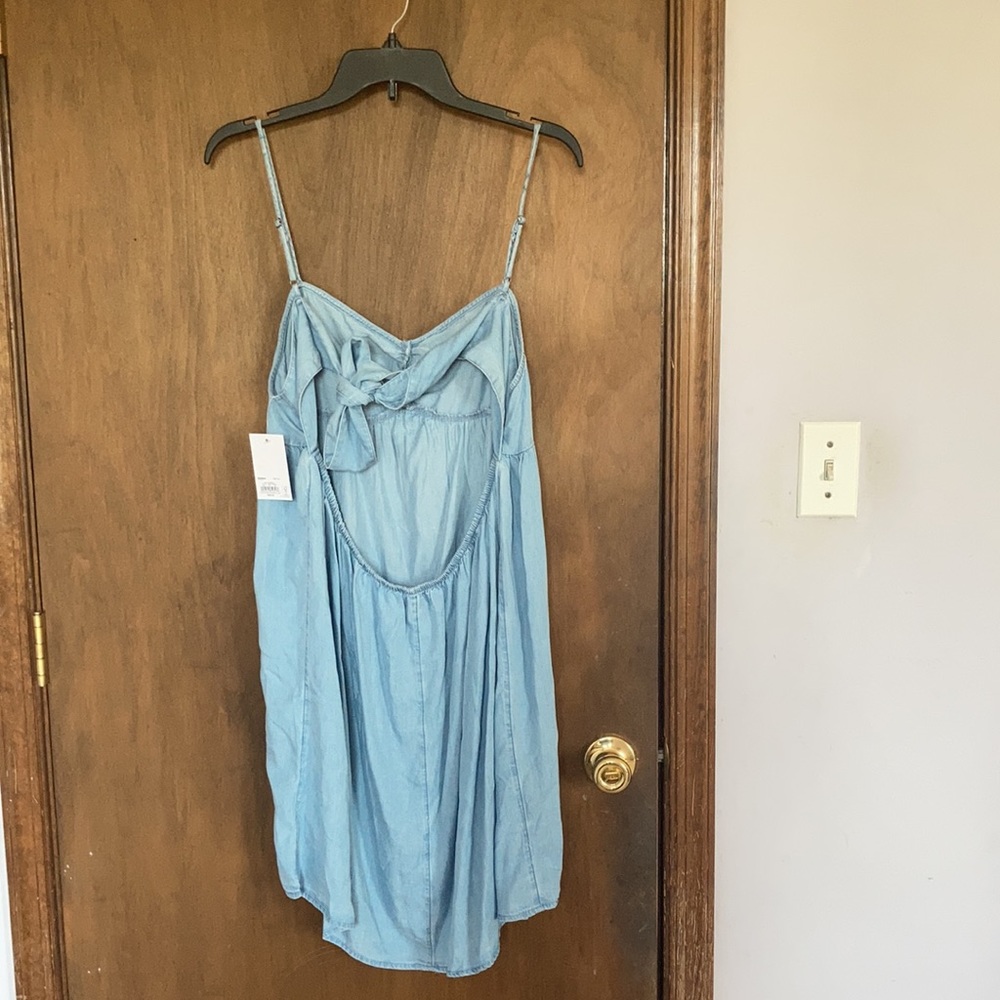 So dress cinch front babydoll mini dress lyocell boho casual XXL - Picture 6 of 15